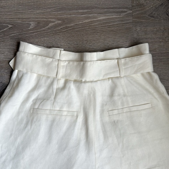 Veronica Beard Ashford Belted High Waist Linen Blend Shorts 8 - Picture 10 of 13